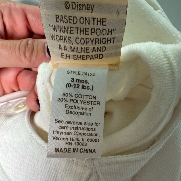 Disney Vintage Winnie The Pooh Footie Size 3M - Picture 6 of 8